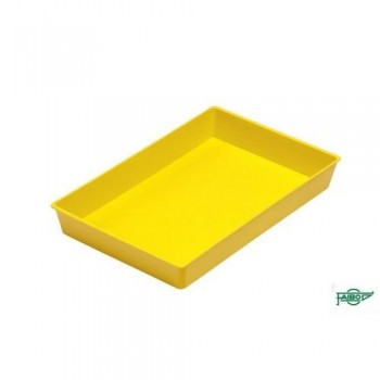 Bandeja multiuso color amarillo cónica apilable 230x145x30 mm Faibo