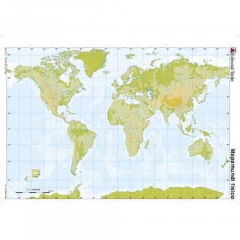 MAPA MUDO PLANISFERIO FISICA