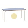Mesa rectangular 120x60 cm madera estructura metálica T3 60 cm. Altura haya Piscis