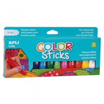 TEMPERA SOLIDA APLI 12UNIDADES