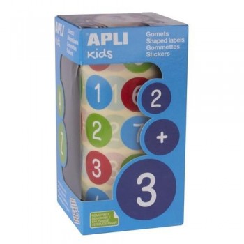 GOMETS APLI NUMEROS  20mm 123  en rollo Apli