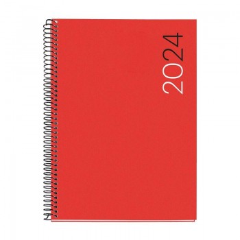 AGENDA MIQUELRIUS PLUSS CITY SEMANA VISTA VERTICAL  155X213 AZUL/ROJA 2024