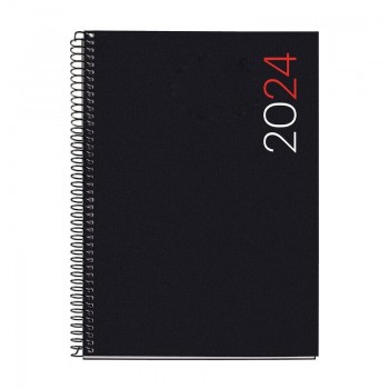 AGENDA MIQUELRIUS PLUSS CITY SEMANA VISTA VERTICAL  155X213 NEGRA 2024