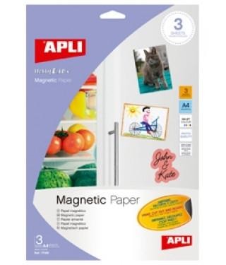 PAPEL APLI DINA4 MAGNETICO 3HOJAS