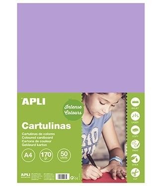 CARTULINA DINA4 AZUL VIOLETA PAQ50