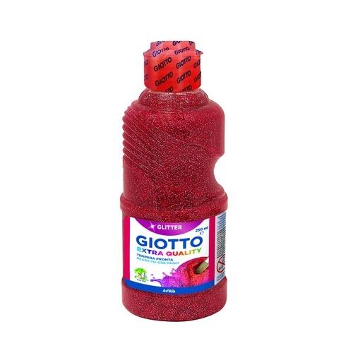 TEMPERA GIOTTO GLITTER 250ML ROJO