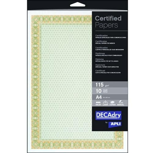 PAPEL APLI PERGAMINO CERTIFICADO AZUL