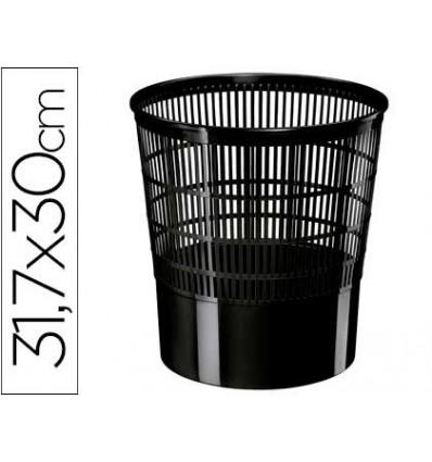 PAPELERA PLASTICO REJILLA 119 NEGRA
