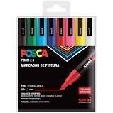 ROTULADOR POSCA PC3M ESTUCHE 8 COLORES