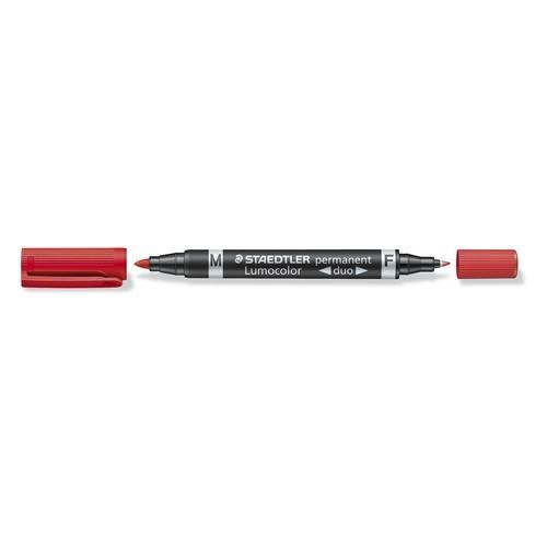 ROTULADOR PERMANETE STAEDTLER  DOBLE PUNTA M Y F ROJO