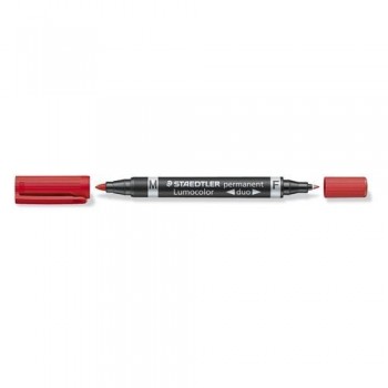 ROTULADOR PERMANETE STAEDTLER  DOBLE PUNTA M Y F ROJO