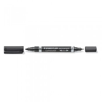 ROTULADOR PERMANETE STAEDTLER  DOBLE PUNTA M Y F NEGRO