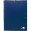 CARPETA CLASIFICADORA GOMILLAS AZUL 12 DEPAR