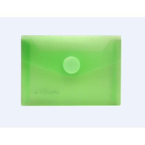 SOBRE A7 BOTON 120x85MM PP VERDE TRASPARENTE