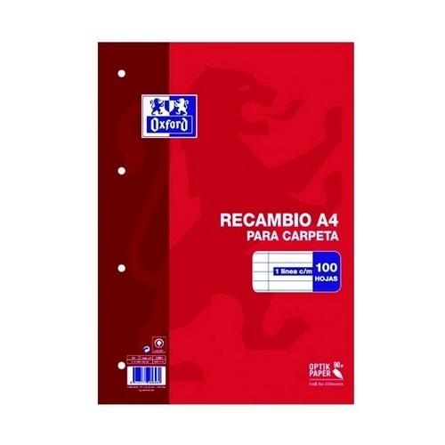 RECAMBIO OXFORD DINA4 4ANI 1RAYA