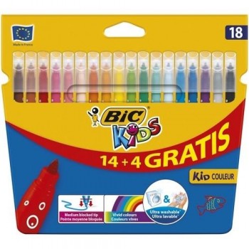 ROTULADOR  BIC KIDS COLOR 14+4 COLORES