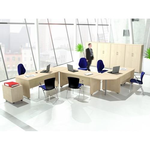 Mesa 120x60 cm. estructura haya y tablero haya serie Work Rocada