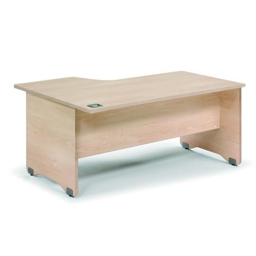 Mesa 160x120 cm. Mesa forma de L derecha. estructura haya y tablero haya serie Work Rocada