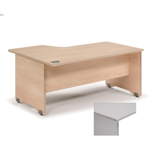Mesa L derecha Work 160X120 Estructura Aluminio Tablero Gris