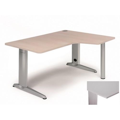 Mesa Metal 160X120 Izquierda Estructura Aluminio Tablero Melamina Gris