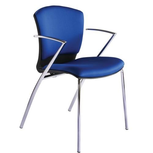 Silla Confidente Tapizada Tela azul RD966 Rocada