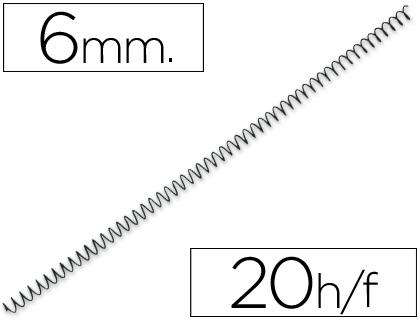 ESPIRAL METALICA PAS64 (5.1) Nº6 NEGRA CAJA 100U