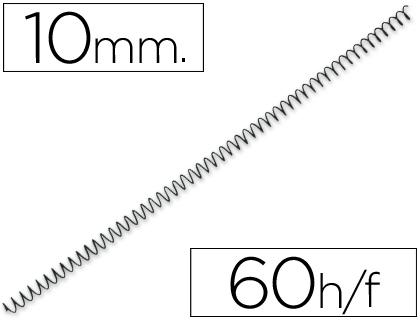 ESPIRAL METALICA PAS64 (5.1) Nº10 NEGRA CAJA 100U
