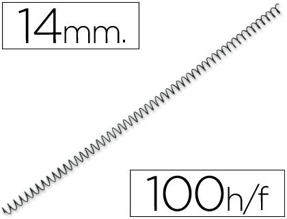 ESPIRAL METALICA PAS64 (5.1) Nº14 NEGRA CAJA 100U