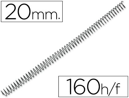 ESPIRAL METALICA PAS64 (5.1) Nº20 NEGRA CAJA 100U
