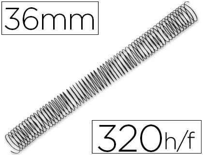 ESPIRAL METALICA PAS64 (5.1) Nº36 NEGRA CAJA 50U