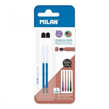 BOLIGRAFO RECAMBIO MILAN STYLOS + 2 TAPONES