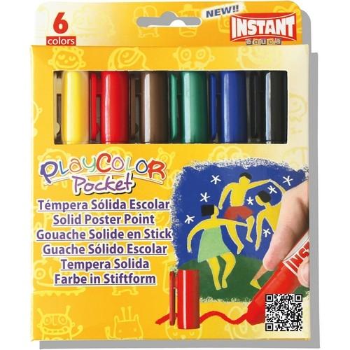 Témpera barra 5 gr estuche 6 unid. Surtido PlayColor Pocket