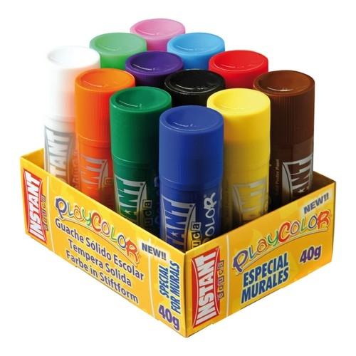 TEMPERA SOLIDA PLAYCOLOR MURAL 40GR SURTIDO 12NI