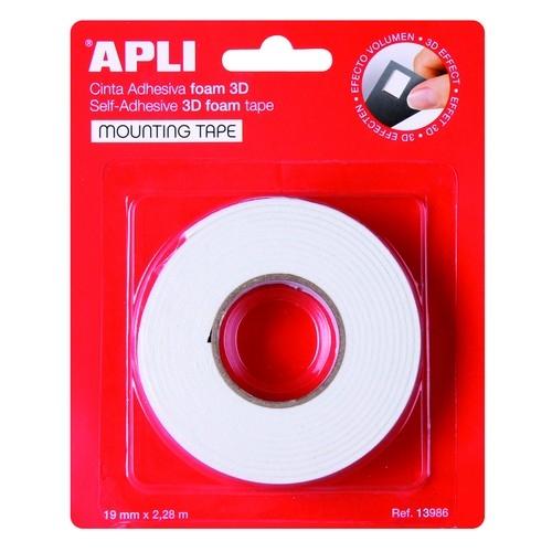 CINTA ADHESIVA DOBLE CARA FOAN 3D 19MMX2,28MM