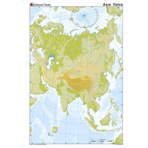 MAPA MUDO ASIA FISICA