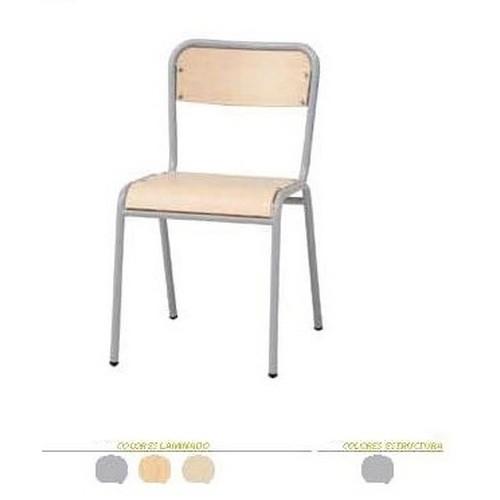 Silla madera estructura metálica T5 40 cm. Altura arena Oceania