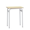 Mesa madera individual estructura metálica T6 color madera Belgic