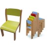 Silla madera haya T.1 altura 26 cm azul Mobeduc