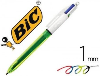 BOLIGRAFO BIC 4 COLORES FLUOR