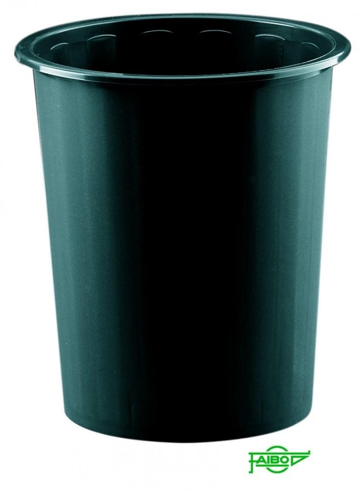 PAPELERA FAIBO PLASTICO OPACA NEGRA