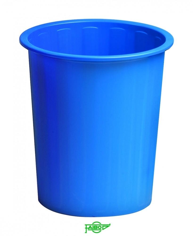 PAPELERA FAIBO PLASTICO OPACA AZUL