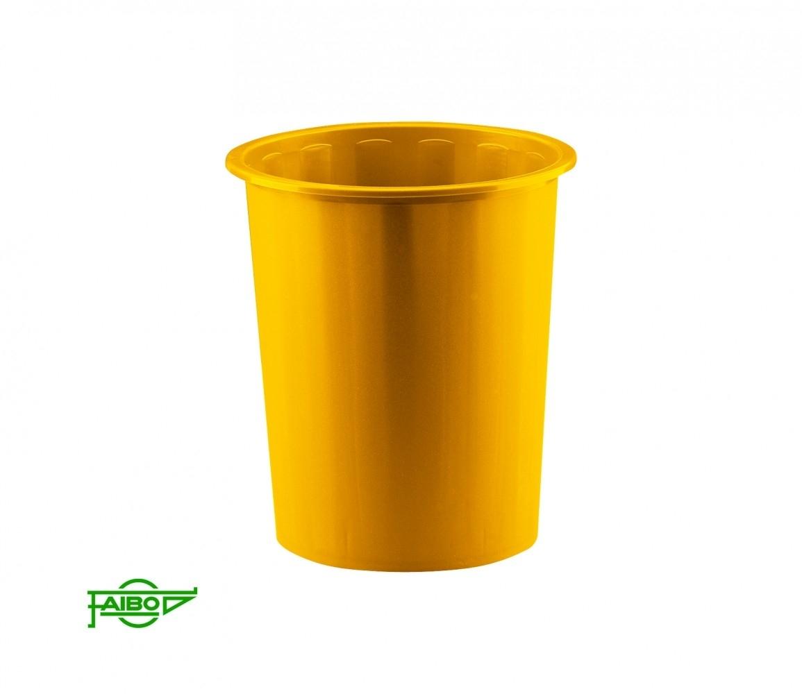 PAPELERA FAIBO PLASTICO OPACA AMARILLA