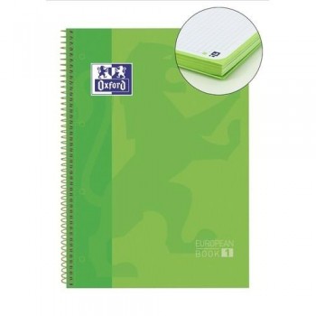 CUADERNO OXFORD DINA4 80H TAPA DURA 90GR CUADRO 5X5 MICRO VERDE TE