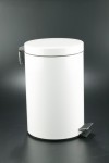 Cubo pedal 12l inoxidable blanco