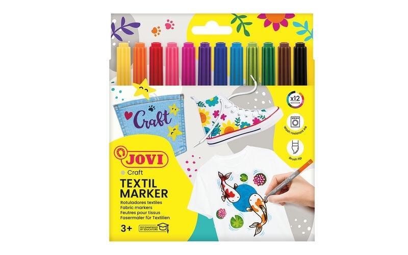 ROTULADOR JOVI TEXTIL CAJA 12ROTULADORES