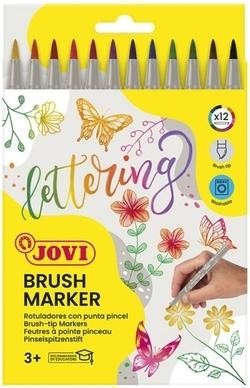 ROTULADOR JOVI PUNTA PINCEL ESTUCHE 12COLORES
