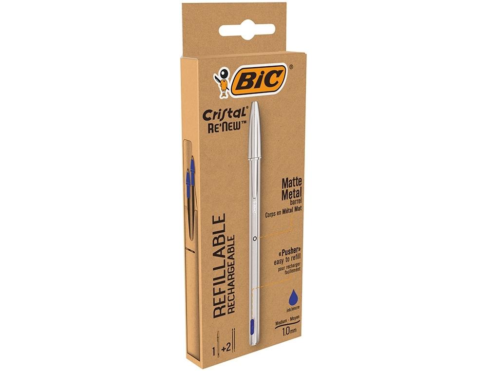 BOLIGRAFO BIC EDICION ESPECIAL METALICO AZUL CON RECAMBIO