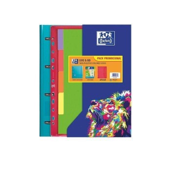 CARPEBLOCK OXFORD LIVE & GO  RECAMBIO+SEPARADORES+SOBRE COLORES VIVOS