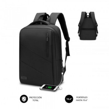 MOCHILA  SUBBLIM CITY BACKPACK 15,6\c PUERTO USB negra