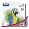 ROTULADOR MILAN DOBLE PUNTA ESTUCHE METALICO 12COLORES
